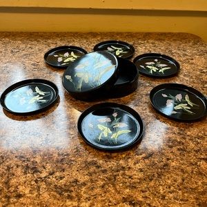 Coasters Lily Floral Boxed 6 High Mark Giftware